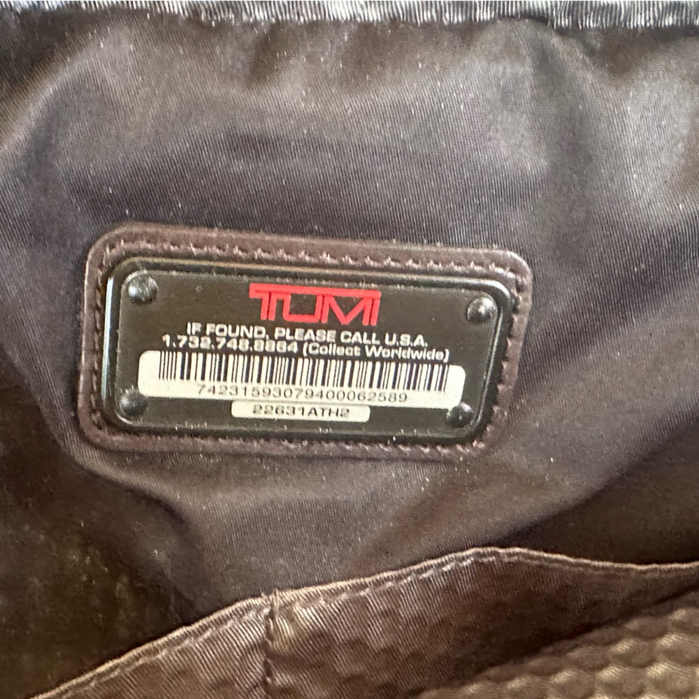 Tumi Alpha Bravo Yuma Slim Brief - Anthracite/Brown Leather - Picture 9 of 16